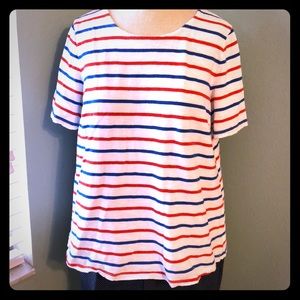RED, WHITE & BLUE Striped Tee 🇺🇸